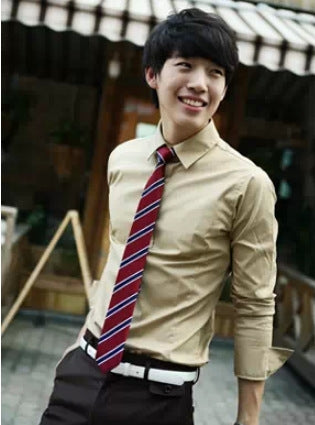 Best Man White Shirt Dress Champagne