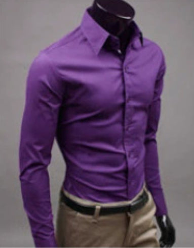 Best Man White Shirt Dress Dark Purple 2XL